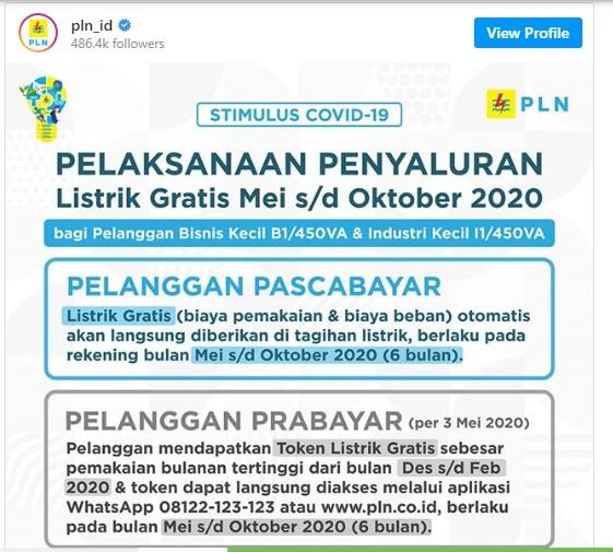 Gratis Listrik Tak Hanya 3 Bulan, Sekarang Bisa 6 Bulan untuk Pelanggan yang Begini