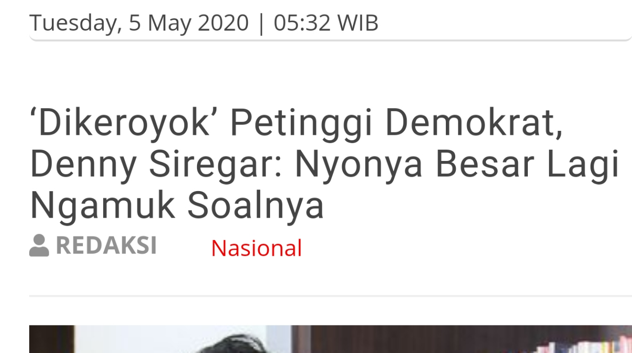 Denny Siregar Sindir SBY Kerahkan Cucu Minta Jokowi Lockdown