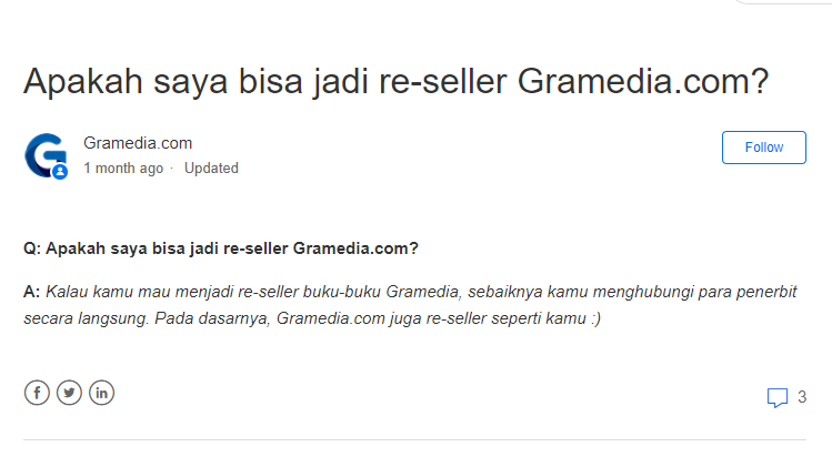 Cara menjadi reseller buku Gramedia