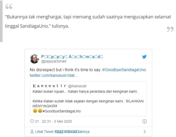 #GoodbyeSandiagaUno Trending Topic, Ada Apa dengan Sandiaga Uno?