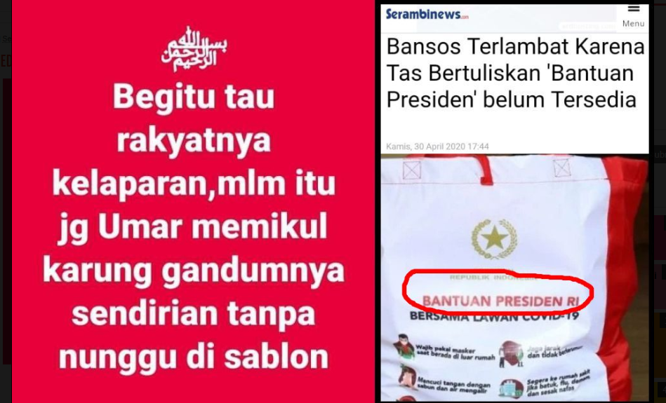 Bansos Corona Amburadul, Pemerintah Jokowi dalam Bahaya Besar