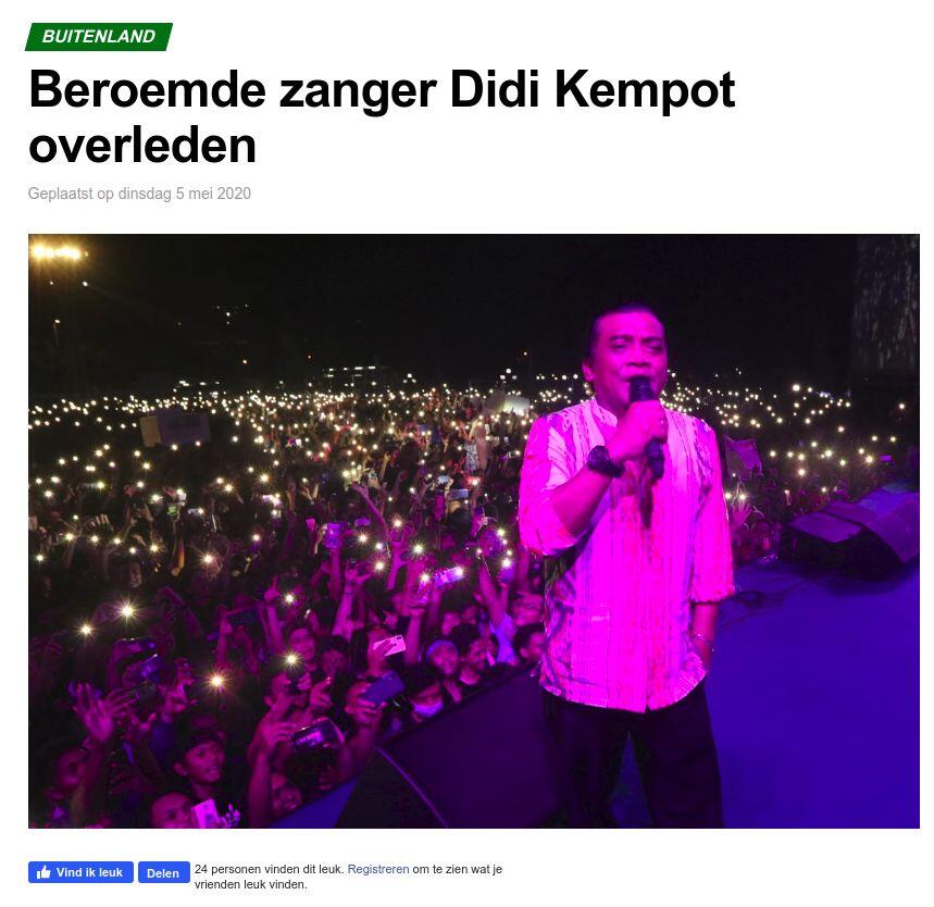 Ambyar! Media Luar Negeri Ini Pun Turut Berduka Atas Meninggalnya Didi Kempot