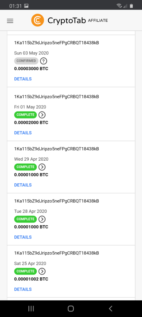Cryptotab Browser Sekaligus Miner Bitcoin 100% Trusted Dan Pasti Dibayar Ane Buktinya