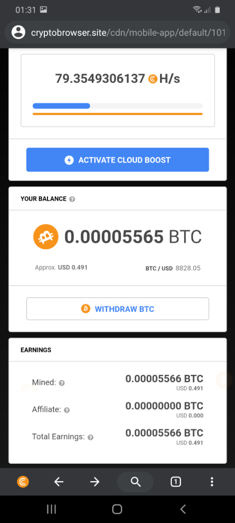 Cryptotab Browser Sekaligus Miner Bitcoin 100% Trusted Dan Pasti Dibayar Ane Buktinya