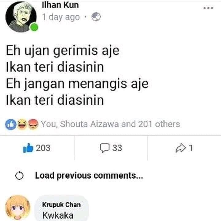 Hiburan Receh Dari Netizen Facebook. Status Dan Komentar Bikin Ketawa.
