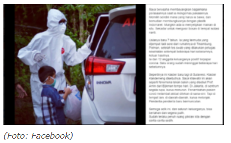 Viral! Potret Bocah 7 Tahun Positif Covid-19 Bawa ‘Bekal’ Pakai Kresek