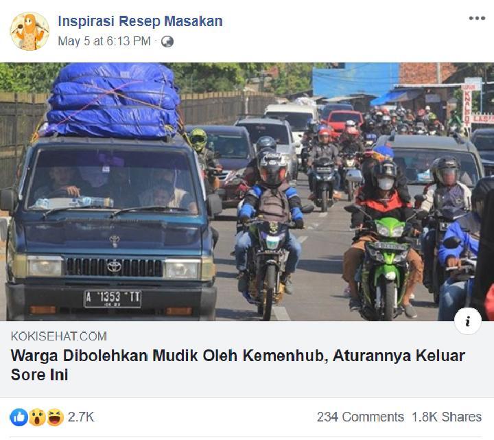 &#91;Fakta atau Hoaks&#93; Benarkah Kemenhub Izinkan Warga Untuk Mudik Saat Pandemi Covid-19?