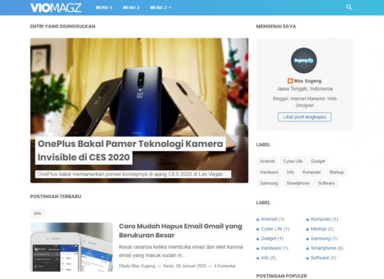 Download Template Viomagz V3.3 Terbaru : 100% PREMIUM