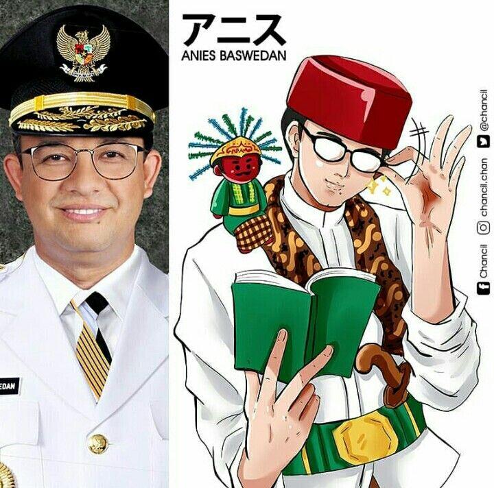 Gini nih jadinya kalau Publik Figur Indonesia diubah jadi karakter Anime !