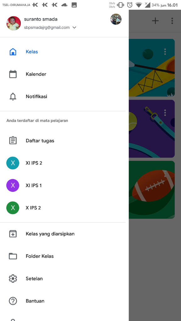 PENGGUNAAN SALAH SATU APLIKASI BELAJAR DARING