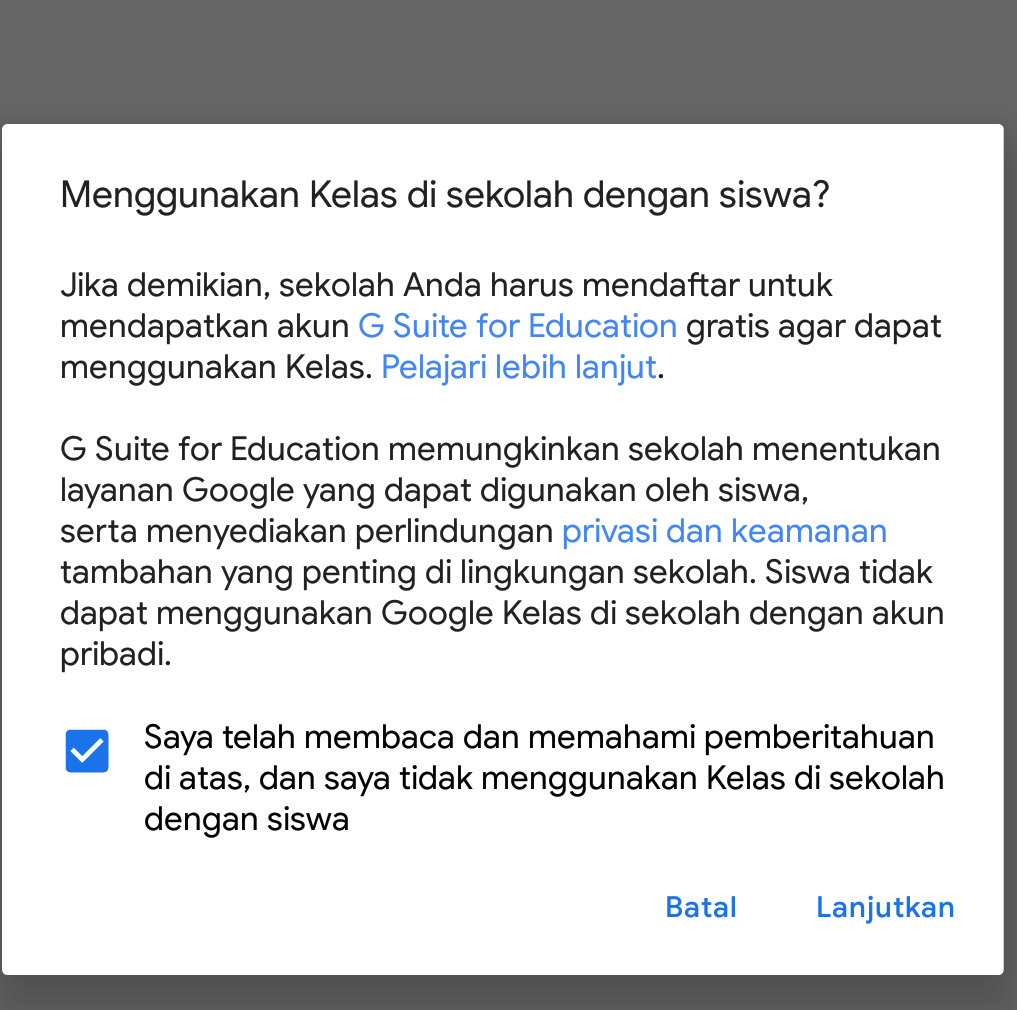 PENGGUNAAN SALAH SATU APLIKASI BELAJAR DARING