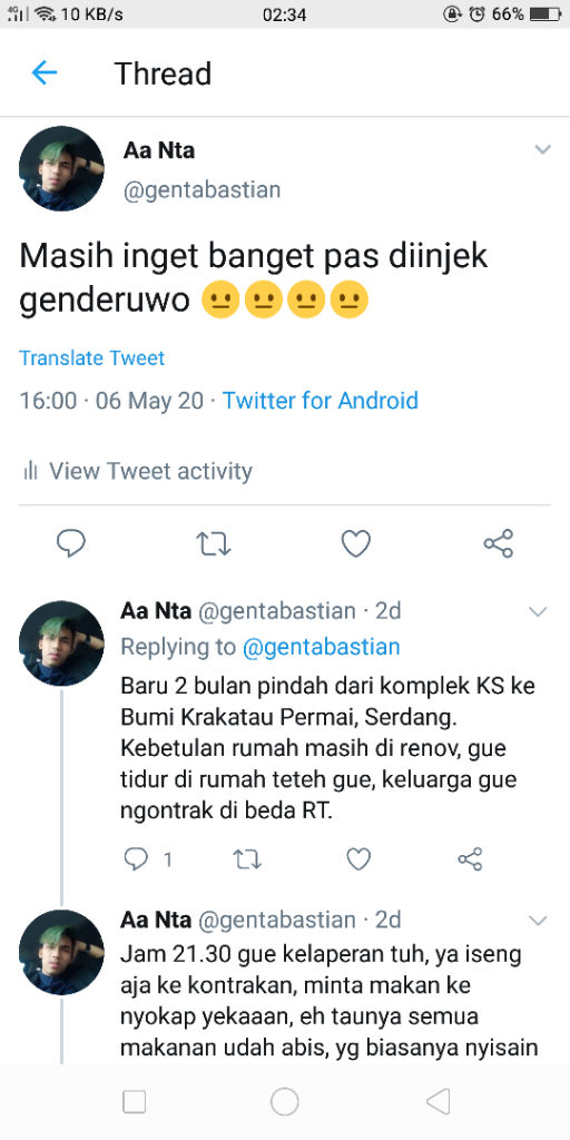 Diinjek Genderuwo