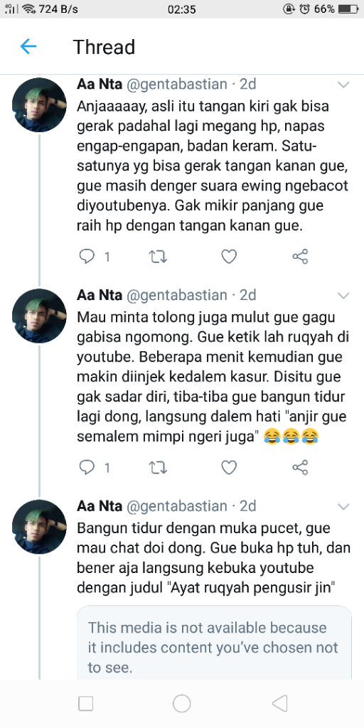 Diinjek Genderuwo