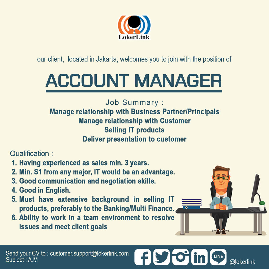 Lowongan Kerja "ACCOUNT MANAGER"