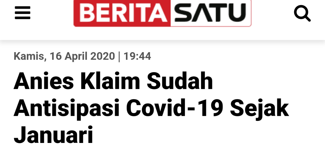 Pendapatan DKI Buruk, Anies Dinilai Lamban Sejak Januari Antisipasi Dampak Covid-19