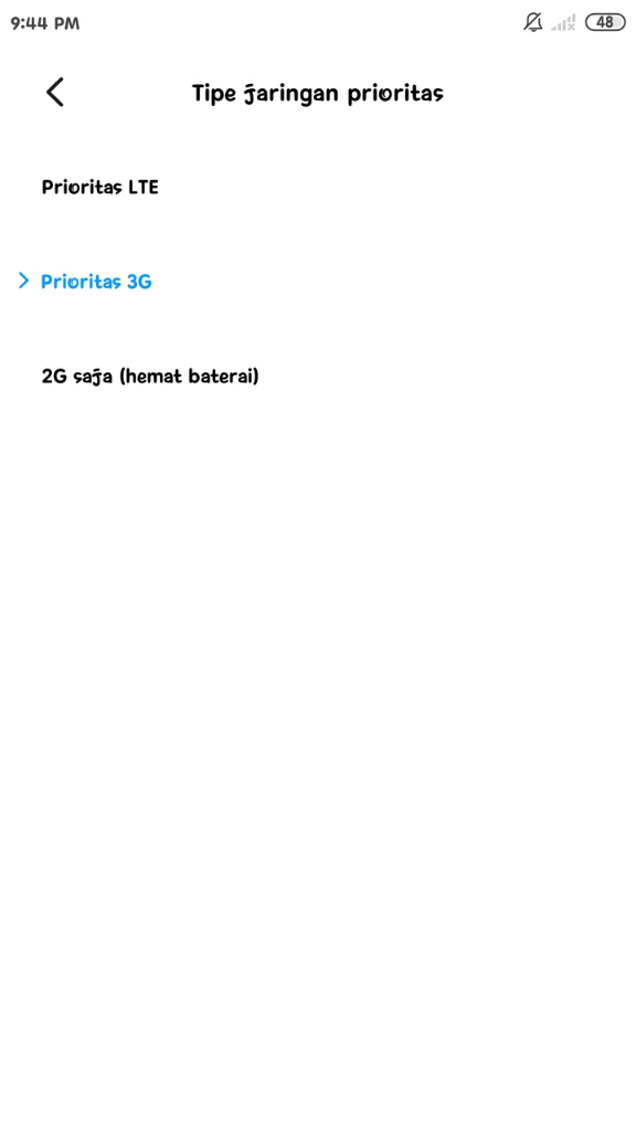 Signal 3G Hilang