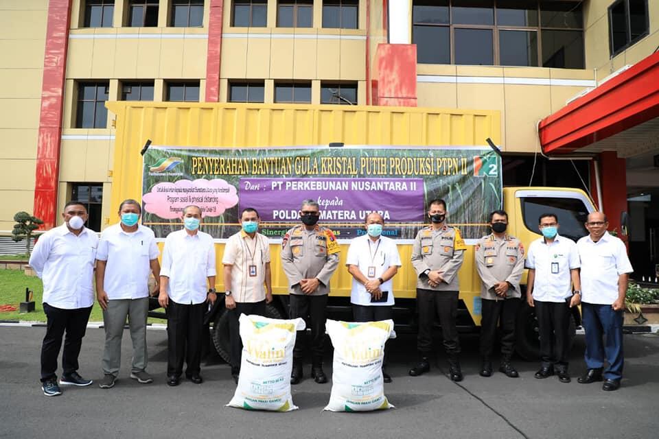 Kapolda Sumut Terima Bantuan 8 Ton Gula Dari PTPN II