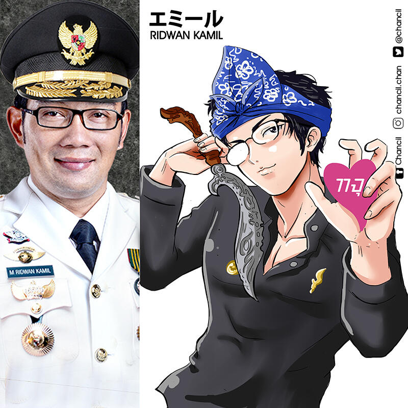 9 Potret Publik Figur Indonesia Diubah Jadi Anime, Keren Banget!