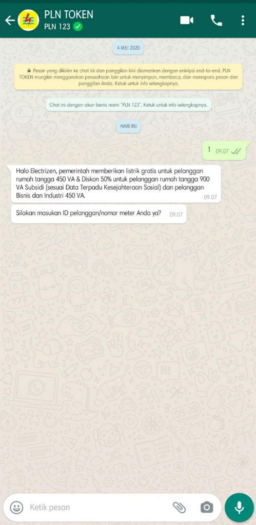 Hanya Hitungan Detik, Begini Cara Terbaru Dapat Token Gratis Lewat WhatsApp!