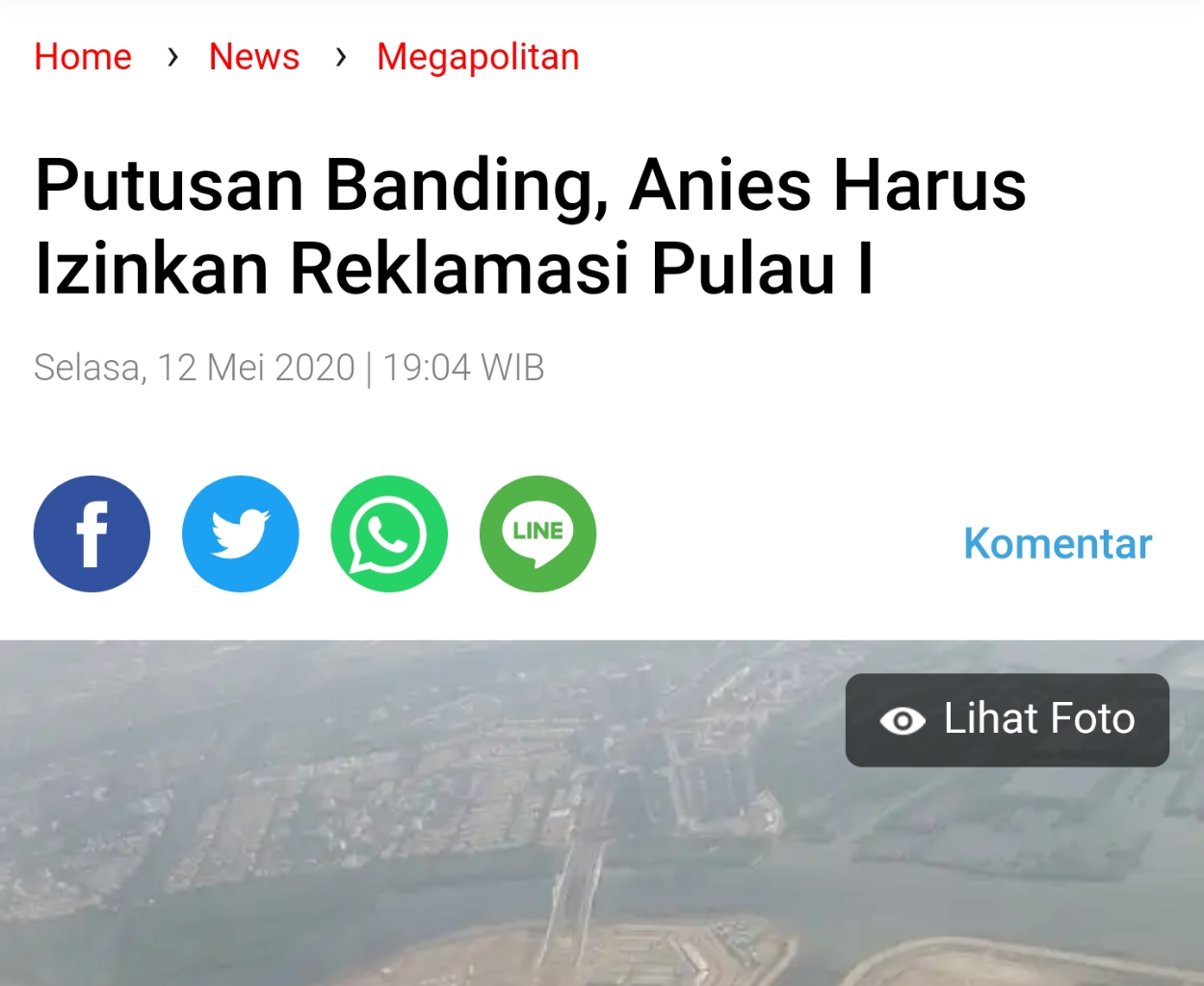 Antara Anies, Reklamasi, Aguan, dan Meja Hijau PTUN