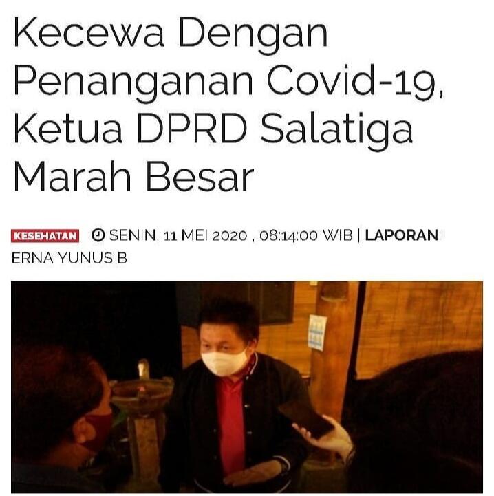 KECEWA DENGAN PENANGANAN COVID-19, KETUA DPRD SALATIGA MARAH.