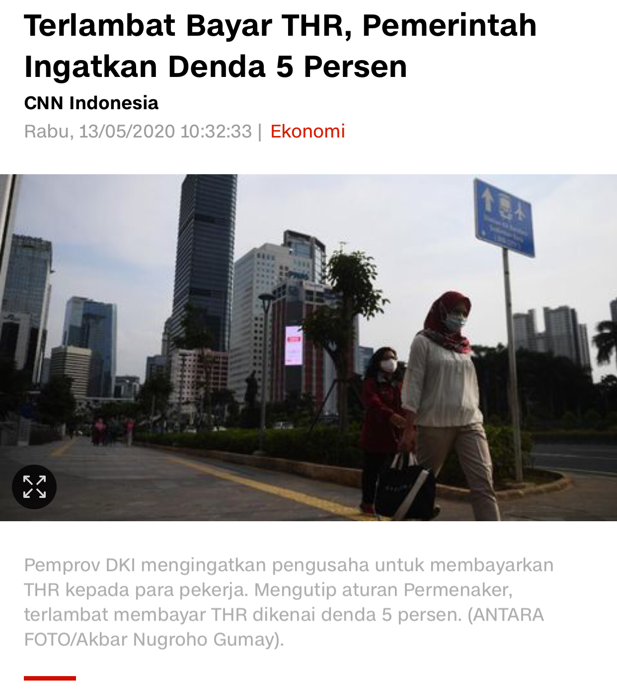 Terlambat Bayar THR, Pemerintah Ingatkan Denda 5 Persen