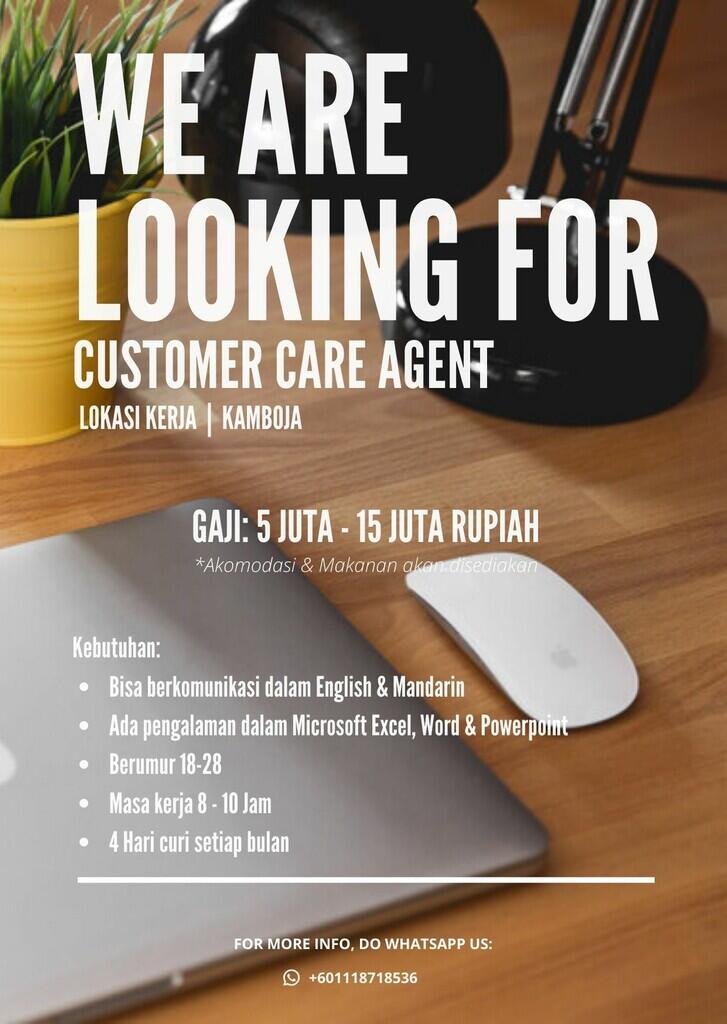 LOWONGAN KERJA SEGERA! SLOT TERBATAS! First Come First Serve!