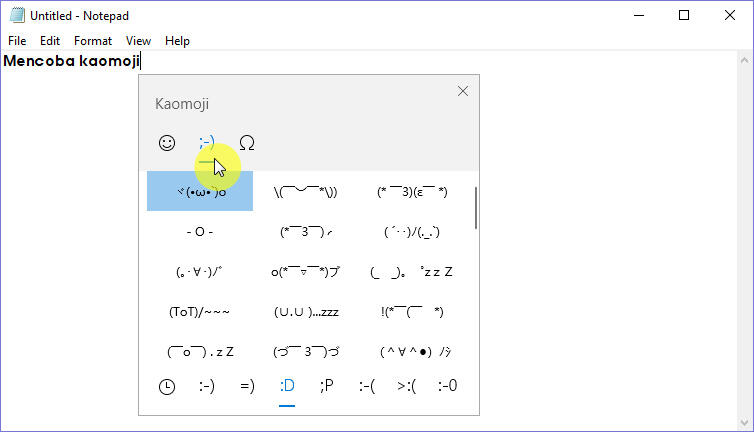 Cara Menggunakan Kaomoji di Windows 10