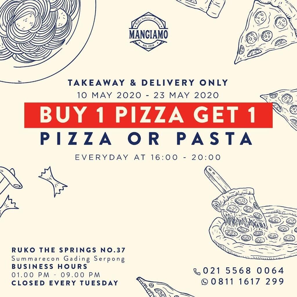 3 Restoran Pizza Gading Serpong Ini Adakan Promo Buy 1 Get 1 Buat yang #DiRumahAja