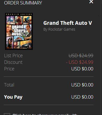 GTA V DIKASIH GRATIS OLEH EPIC GAME STORE