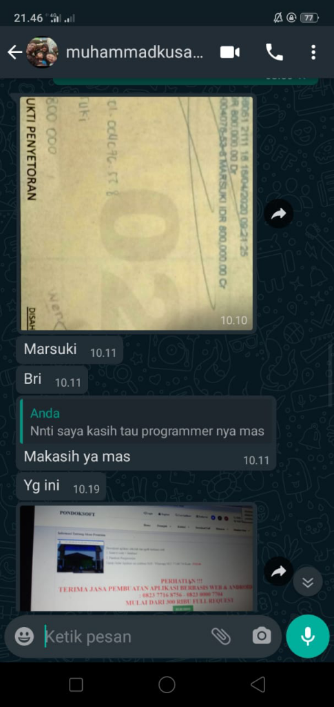 Open Order Pembuatan Website
