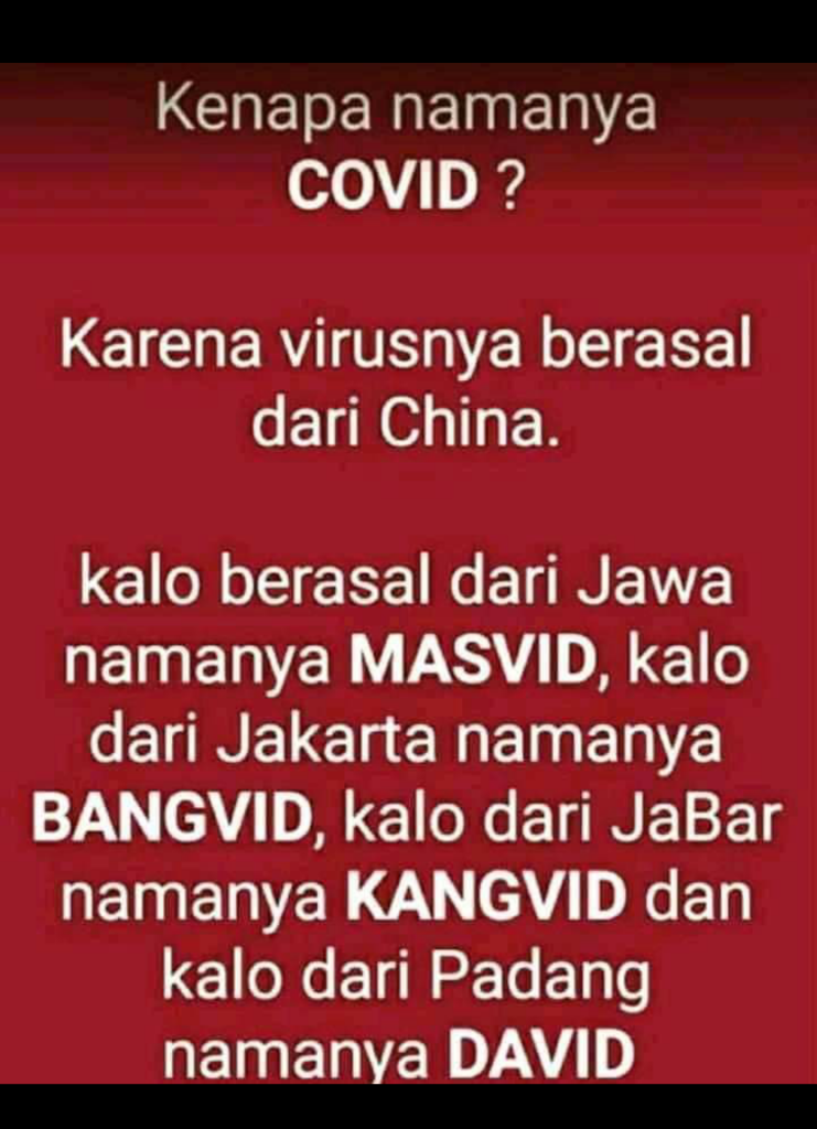 Nama Covid Berdasar Wilayah