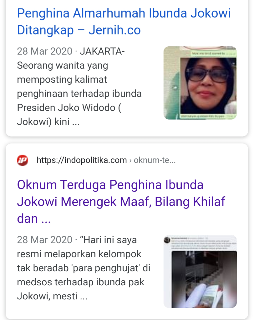 Lagi, Beredar Hoaks di FB Narasi &amp; Foto Tanda Ibunda Jokowi Disiksa di Alam Barzakh?