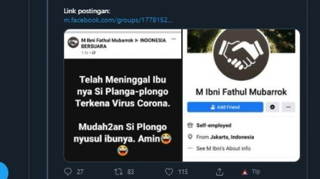 Lagi, Beredar Hoaks di FB Narasi &amp; Foto Tanda Ibunda Jokowi Disiksa di Alam Barzakh?