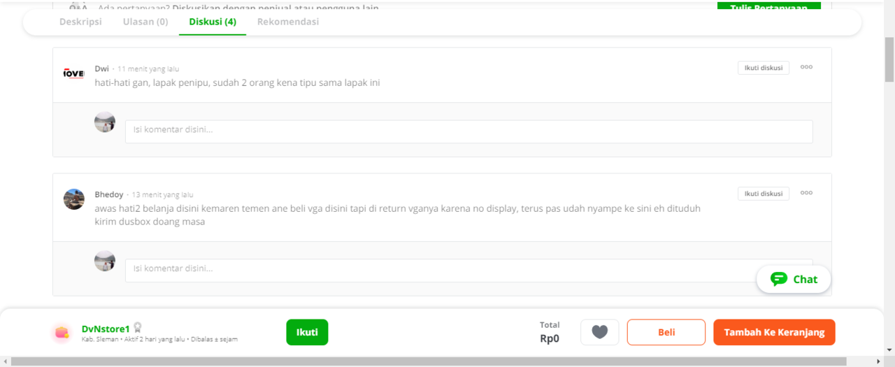 Exploit Penipuan di Tokopedia dengan modus barang retur diclaim hanya dusnya saja