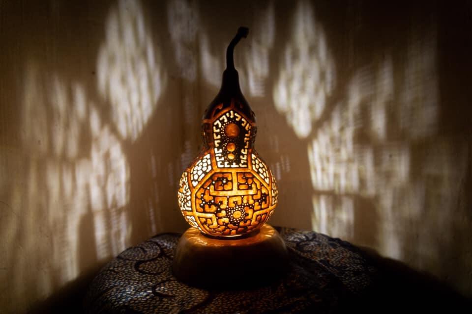 Kerajinan Labu Botol / Lampu Duduk Mewah / Hiasan Dekorasi Artistik GLNeo-003