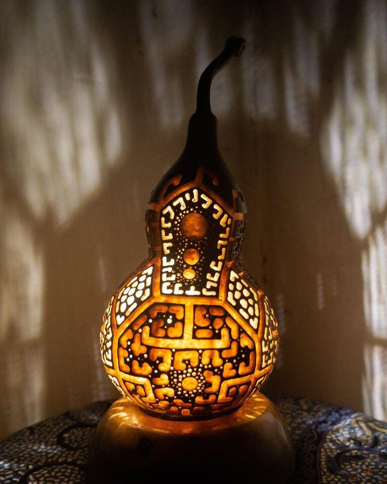 Kerajinan Labu Botol / Lampu Duduk Mewah / Hiasan Dekorasi Artistik GLNeo-003