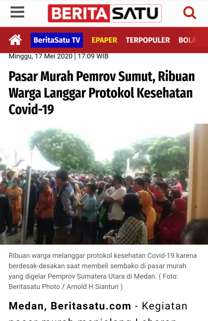 Pilih Sistem Klaster Tangani Corona, Gubsu Edy: Saya Nggak Kenal PSBB