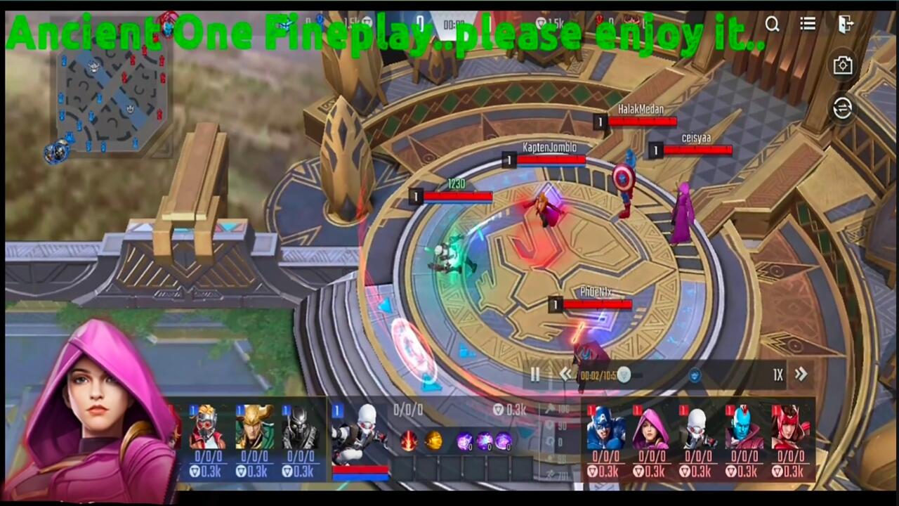 Captain Amerika, Ancient One And Invicible Woman Gameplay Marvel Super War