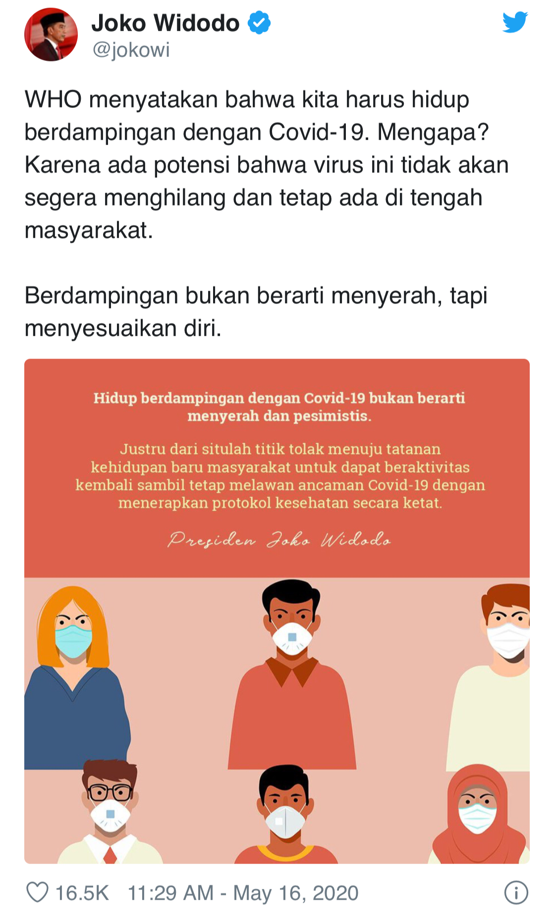 Jokowi Kutip WHO Soal Seruan Berdamai Dengan Corona