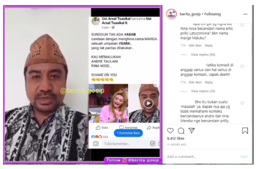 Seorang Ustaz Sebut Andre Taulany dan Rina Nose Tak Beradab, Kenapa?