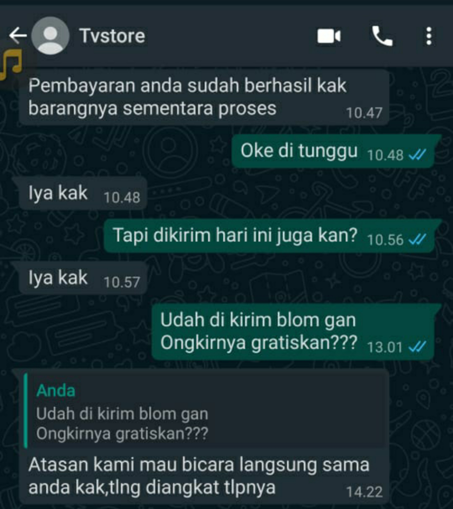 ( PENIPUAN @TVSTORE) pengalaman Tertipu Belanja Online Di Instagram @tvstore