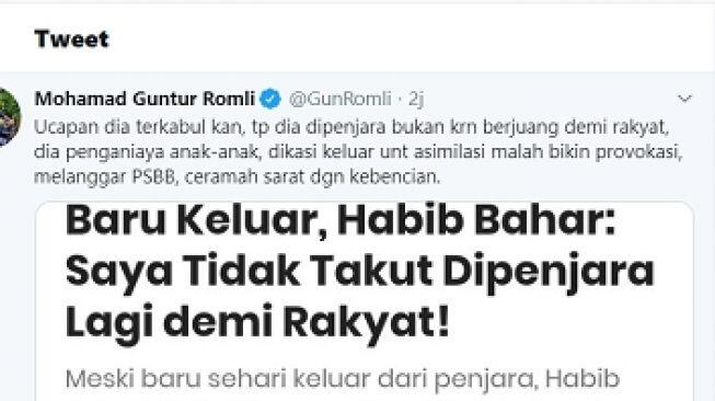 Habib Bahar Masuk Penjara Lagi, Gun Romli: Ucapannya Terkabul