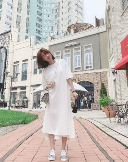 10 Inspirasi White Dress Ala Sunny Dahye Yang Feminin Banget