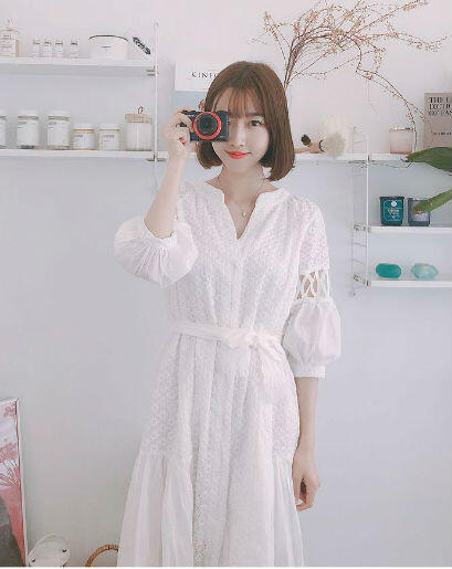 10 Inspirasi White Dress Ala Sunny Dahye Yang Feminin Banget