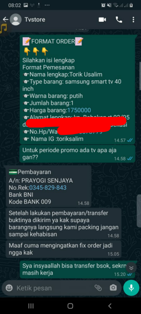 ( PENIPUAN @TVSTORE) pengalaman Tertipu Belanja Online Di Instagram @tvstore
