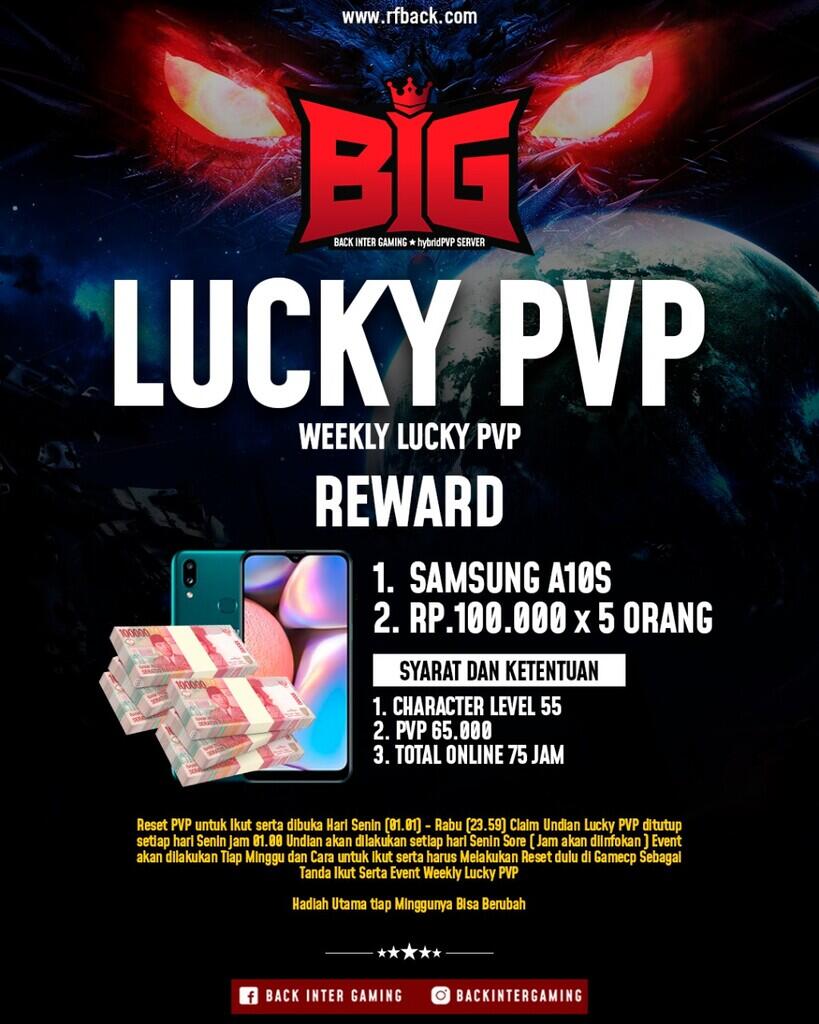RF BACK INTERNASIONAL PVP SERVER (HADIAH 500JUTA) 