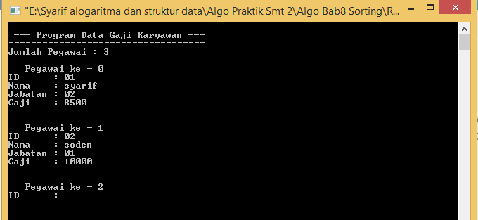 cara membuat program gaji karyawan C++