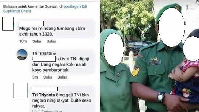 Istri TNI Kritik Presiden, Suami Kena Sidang Militer