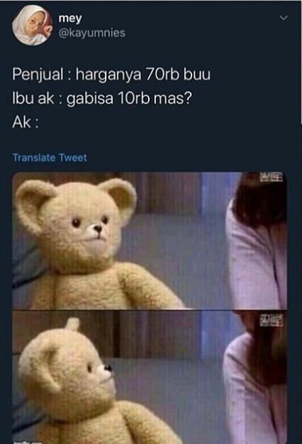 Emak-emak, Penawar Kejam yang Membuat Pedagang Merinding Ketakutan! Meme Ini Buktinya